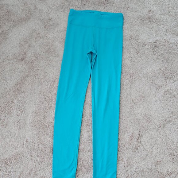 Girls Leggings Bundle S: M (8-10) Black, Aqua & Pale Blue Wide-Leg Active Pants - Picture 5 of 10